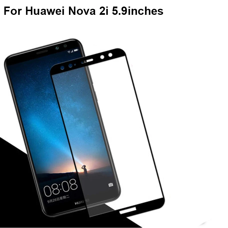 Закаленное стекло с полным покрытием для Huawei Nova 2i 2 i 1 шт. Защитная пленка экрана