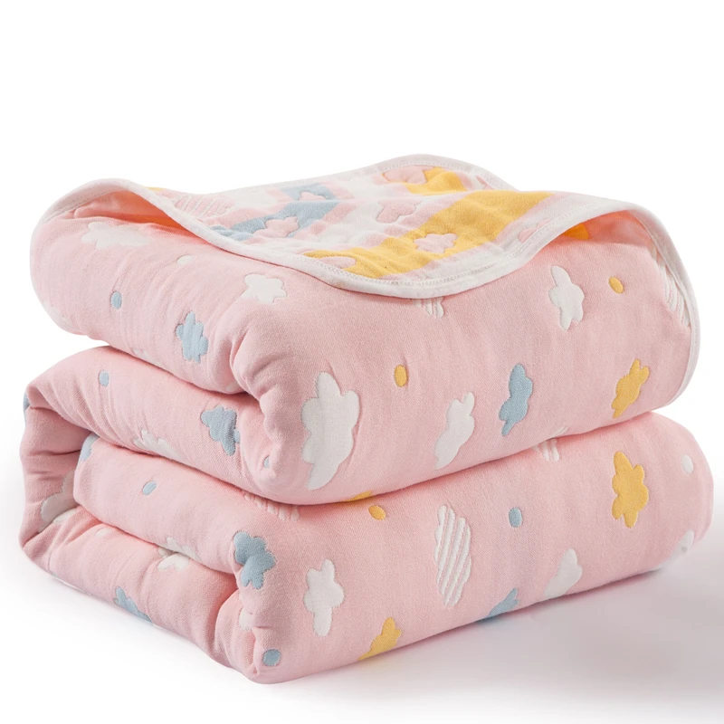 Cotton Baby Blanket Baby Bedding Children Cover Sofa Quilt 6 Layer