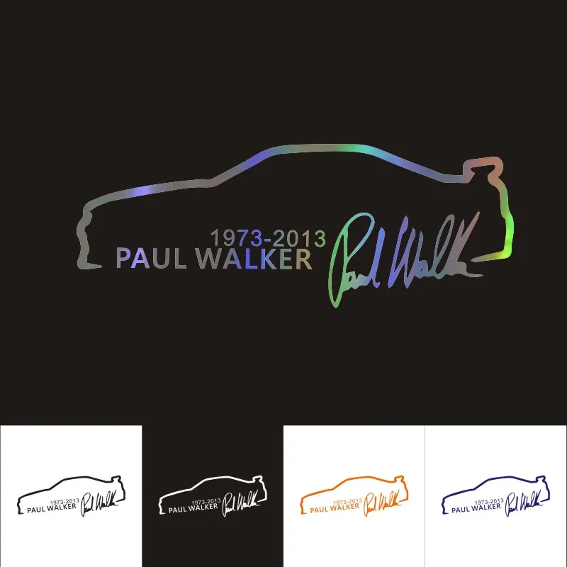 

Car Sticker Auto Sticker Paul Walker Fast And Furious Vinyl 3D Sticker Car Styling Reflective Waterproof 13*5CM Custom Sticker
