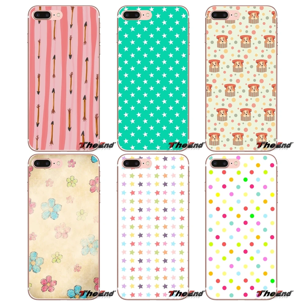 

For Samsung Galaxy S2 S3 S4 S5 MINI S6 S7 edge S8 S9 Plus Note 2 3 4 5 8 Coque Fundas scrapbook paper Kawaii Pink TPU Case Cover