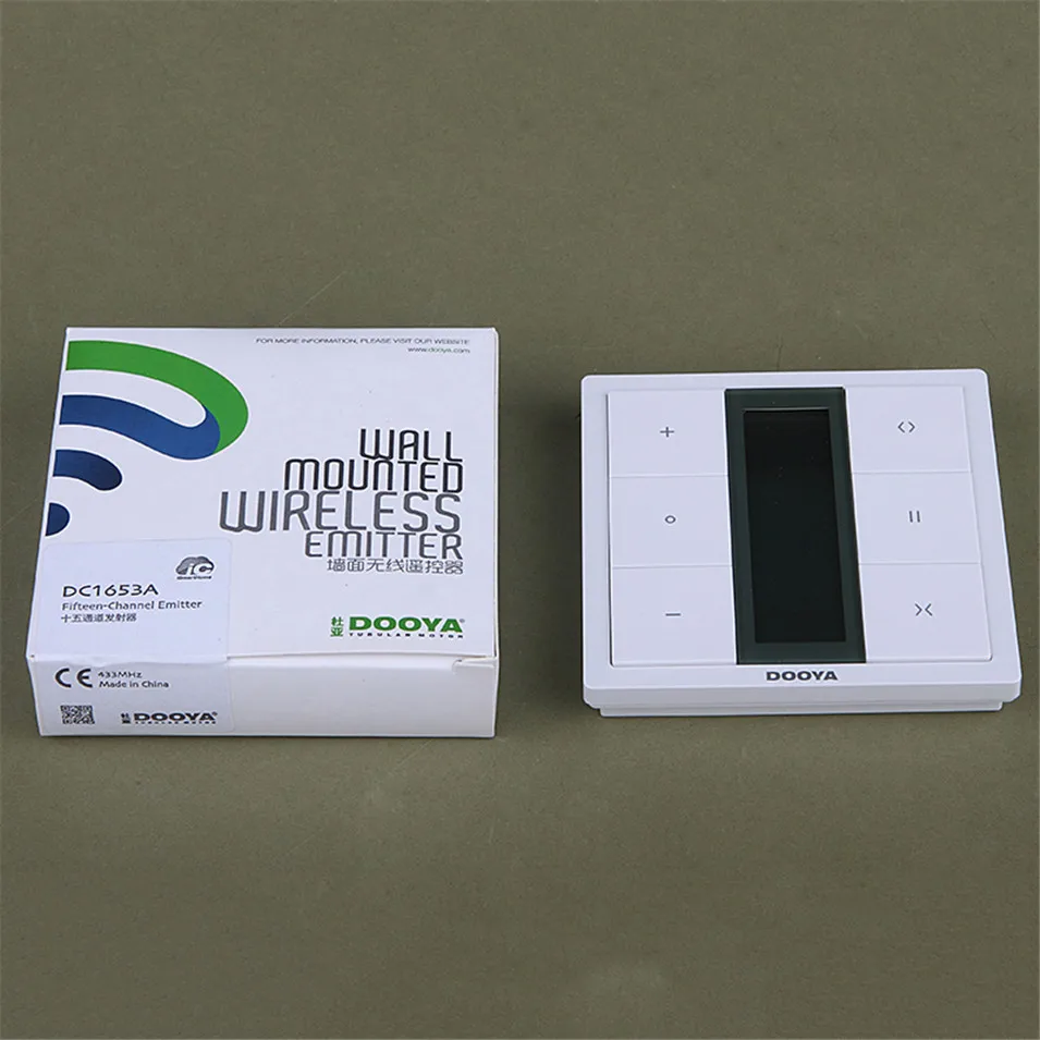 Dooya DC1653 wall switch, 15 Channel Emitter Remote Control for Electric Curtain Motor, Curtain Accessories, for KT320E / DT52E