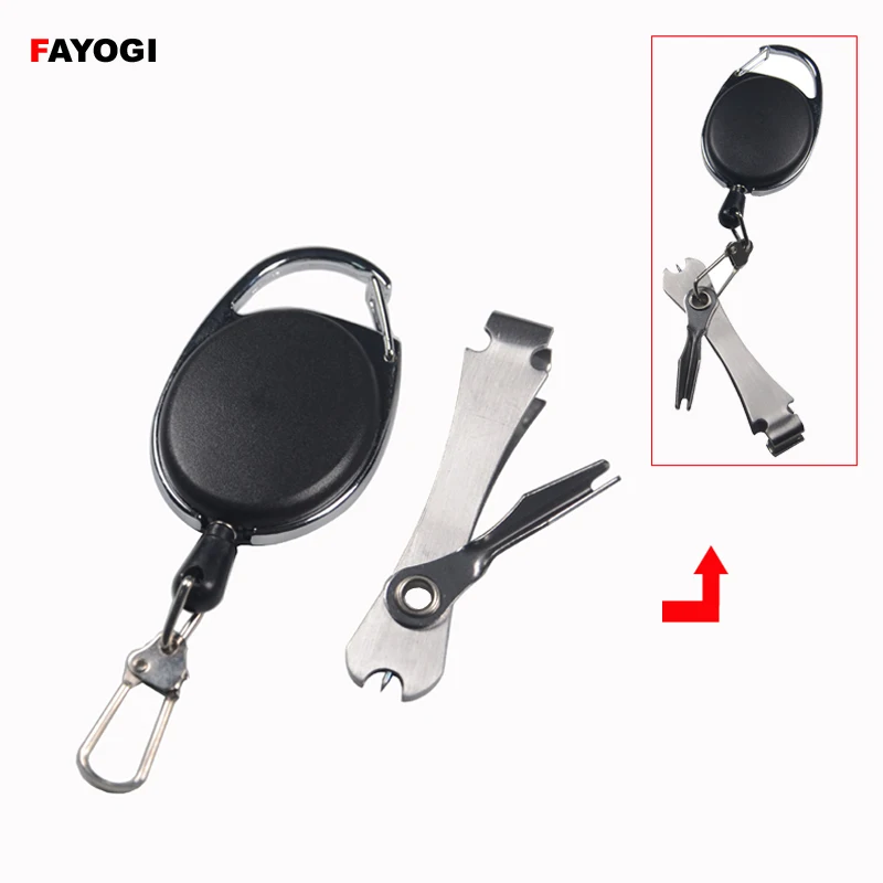 

SC001A Stainless Steel Line Cutter Scissors Multifunctional Fishing Line Nipper 2 in 1 Fly Stream Tying Tool Nail Knot