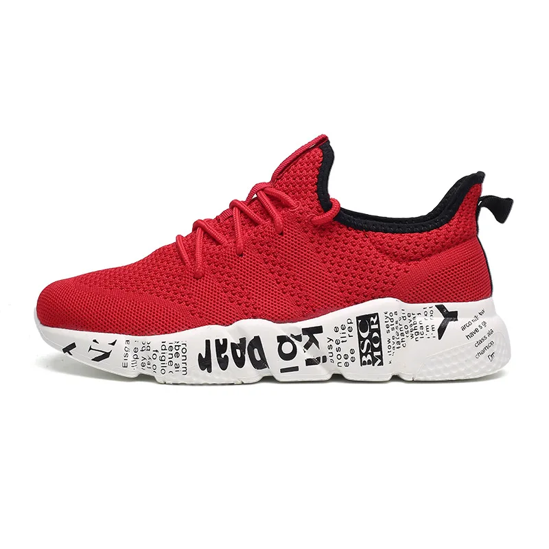 Baideng мужские кроссовки для бега, красный светильник, спортивная обувь для мужчин, черная дешевая спортивная обувь, zapatillas Hombre Deportiva, Прямая поставка - Цвет: Red B