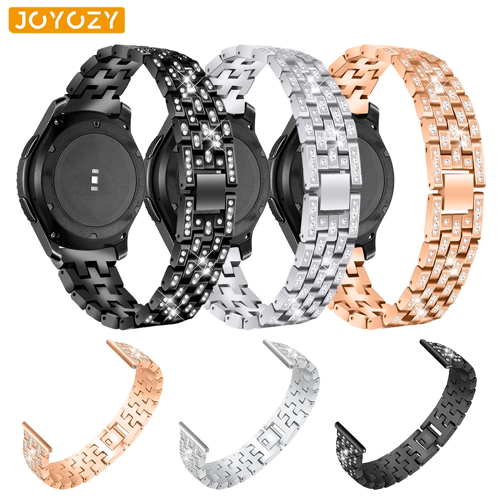 

Joyozy 18mm 20mm Width Stainless Steel Band for Samsung Gear Sport S3 Galaxy 42mm/46mm Watch Strap Metal Wristband Samsung watch