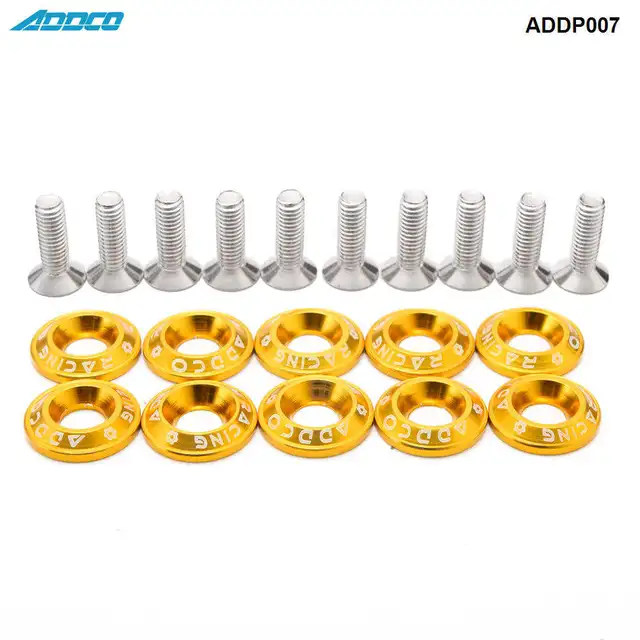 Addco-Boulon à vis hexagonale pour voiture M6, rondelle de garde-boue de  pare-chocs, kit d'infraction anodisé, maison Adug, large, 10 pièces -  AliExpress