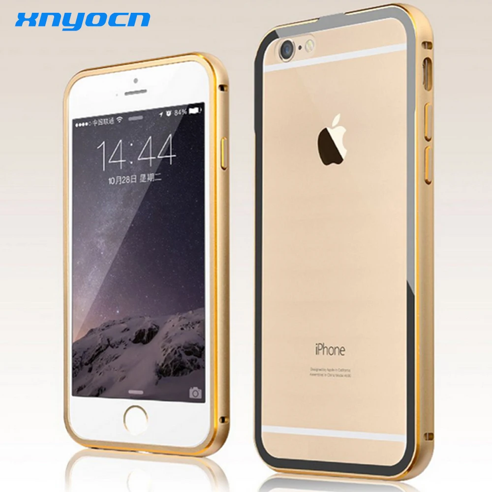 For IPhone 6 4.7 Inch Metal Frame Transparent Hard PC Protective Case