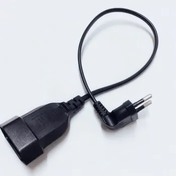 

European 2 Prong VDE Plug Angled to CEE7/16 Outlet Socket Power Extension Cord,Schuko CEE7 Extension cords,0.3M/0.6M