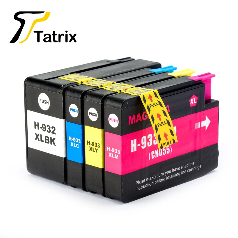 Цена 4PK для HP 932 933 XL HP 932XL 933xl Совместимый картридж для HP Officejet 6100 6600 6700 7110 7610 7612 7510 7512 принтера