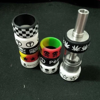 

Stocked 5PCS Punk Rock Silicone Rings Sports Band Rubber Flat Vape Accessory New Fashion -Drop