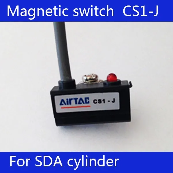 2 шт. CS1-J красный светодиодный пневматический цилиндр Магнитный Сенсор Герконовое реле, AC DC 5 V-120 V