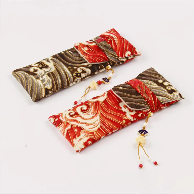 

Japanese Sea Art Great Wave Kanagawa Kimono Fountain Pen Case Bag Pouch Gift Bag Christmas Gift Toy