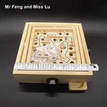 Большой Поворотный ручка деревянные лабиринтные игрушки деревянный лабиринт игра-головоломка для детей