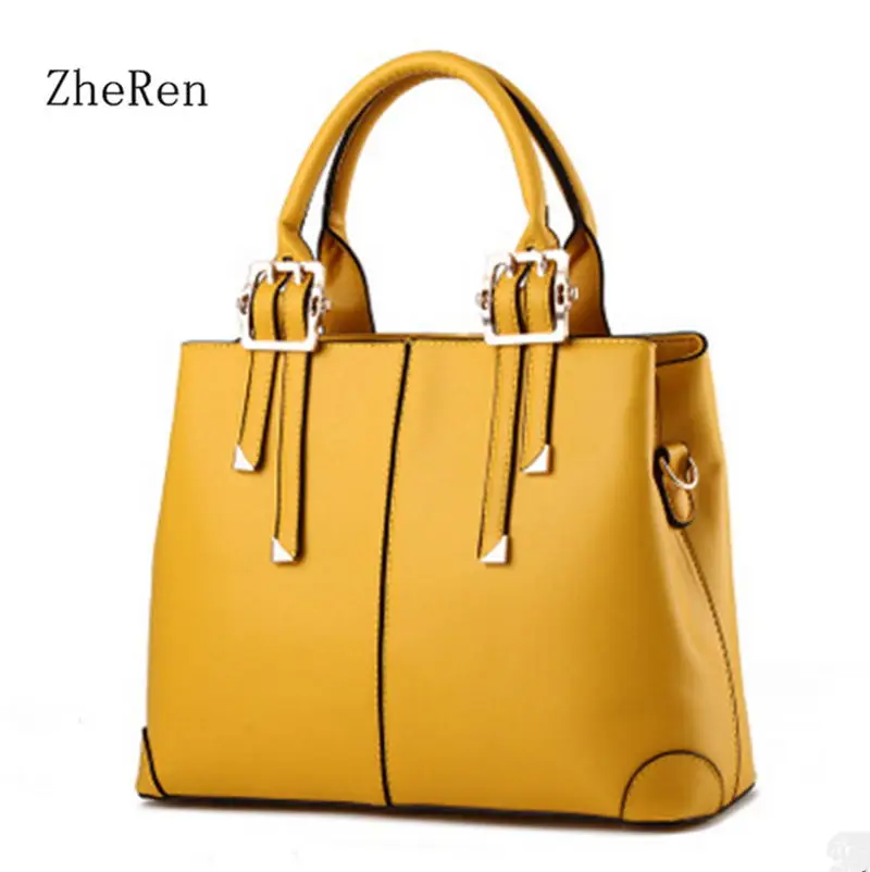 mujeres del bolso del bolso bolso femenino de moda de Europa y los Estados Unidos temperamento estilo lleva una bolsa de hombro - Цвет: yellow