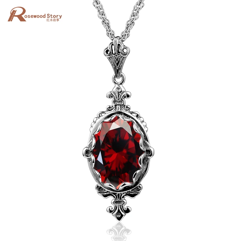 Jewelryonclick Natural Garnet Pendant for Women Handmade Sterling Silver locket Necklace Jewelry Charms