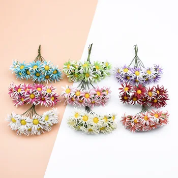 

10pcs silk Crab claw daisy bouquet for vases decorative flowers wreaths diy gifts candy box wedding home decor artificial flower