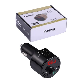 

1 pcs Multi-function Car Kit FM Transmitter Bluetooth Hands-free Double USB Car Charger Audio MP3 Player Car Accessories