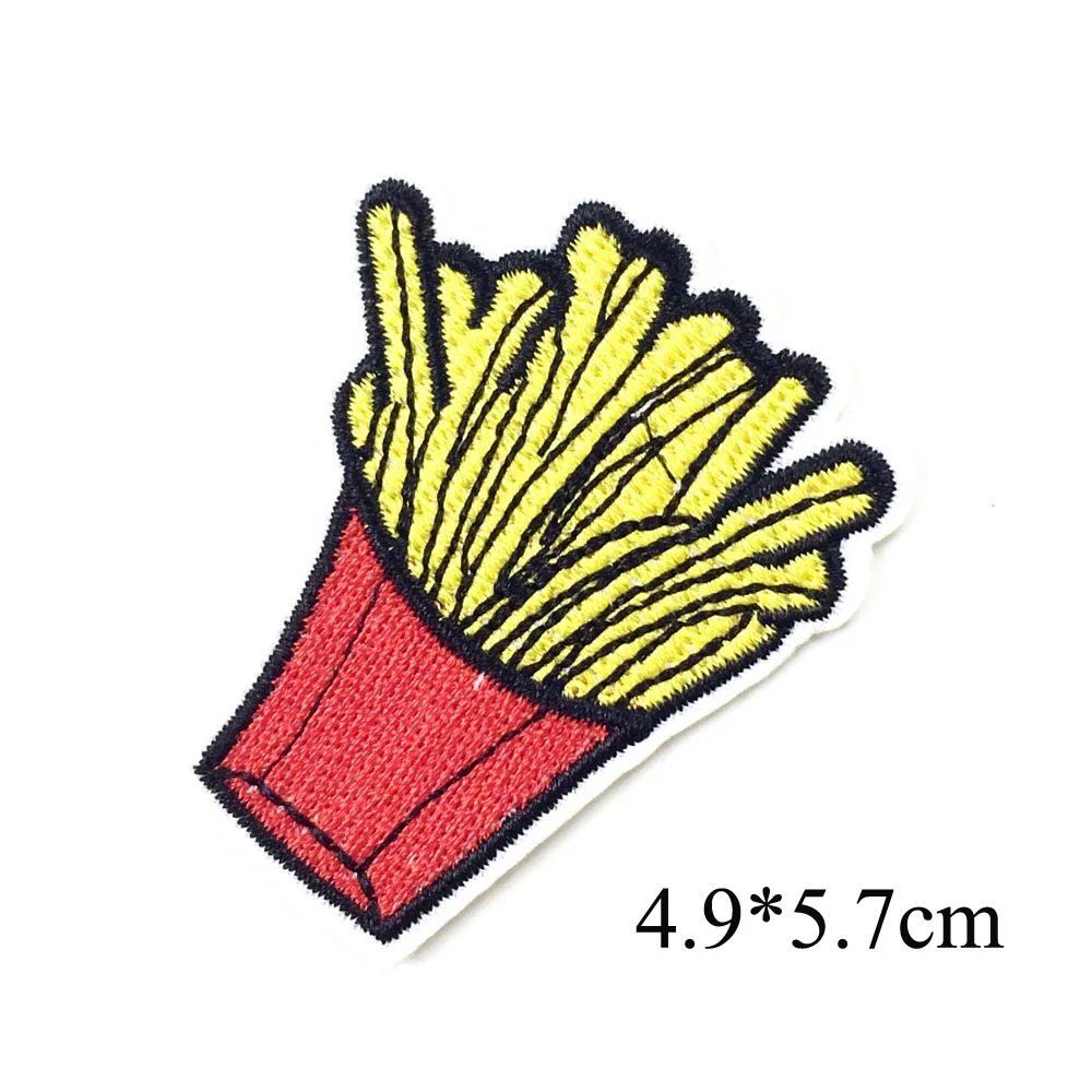 10 шт картофель фри железа на вышитые патчи для одежды аппликации Значки Germent