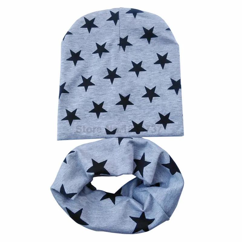 grey stars hat scarves