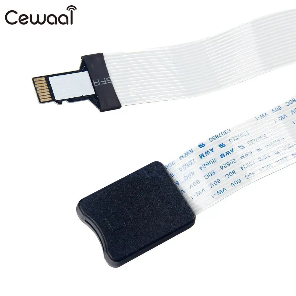 48CM TF Transfer SD Flex Extension Cable Memory Card Extender Cord for GPS DVD DVR 5