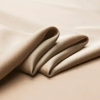 6 Colors Luxury Solid Stretchy pure silk double Georgette fabric for dress,twinkly pearlescent smooth satin fabric by the yard