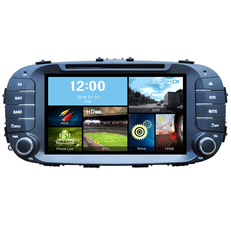 8" Capacitive Car DVD Player GPS Navigation System for Kia Soul 2014