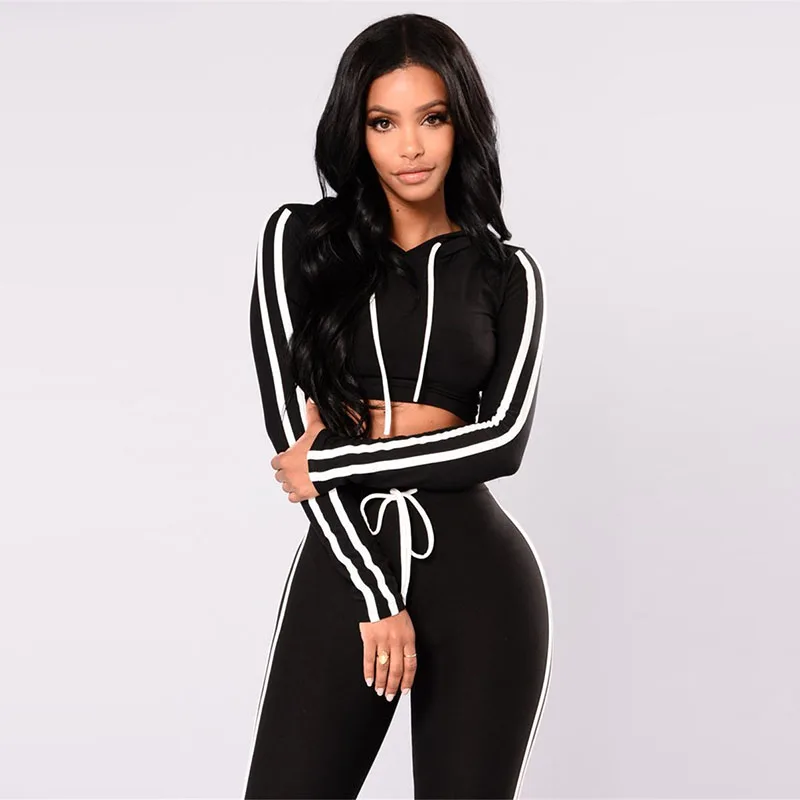 Wonder Beauty New Autumn Bodycon Jumpsuit Long Sleeve Hoodied Sweatshirt Two Piece Rompers Macacao Feminino Sexy Club Jumpsuits (3)