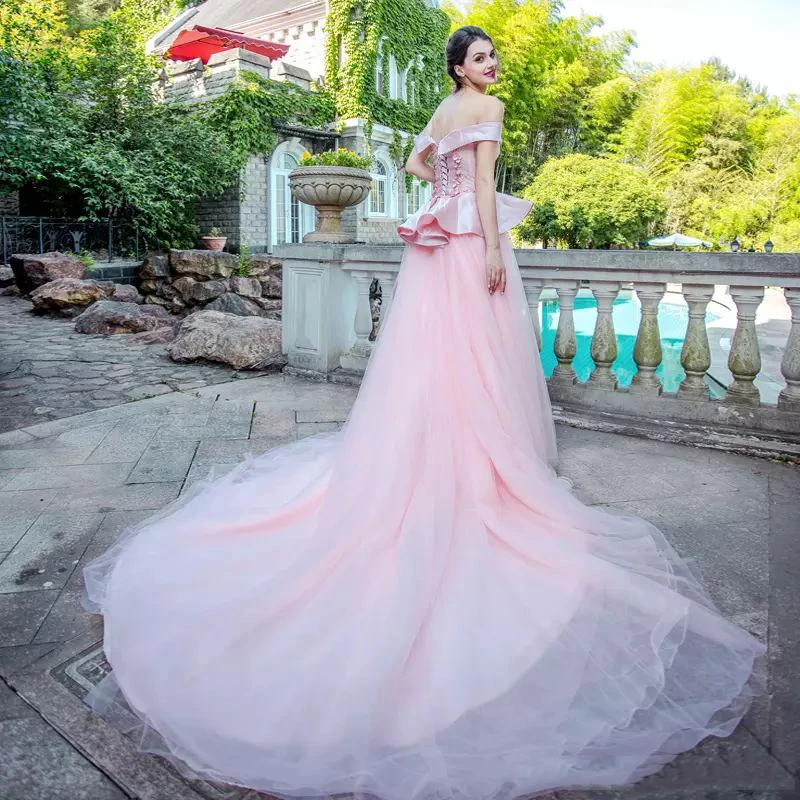 2018-light-pink-evening-dresses-off-shoulder