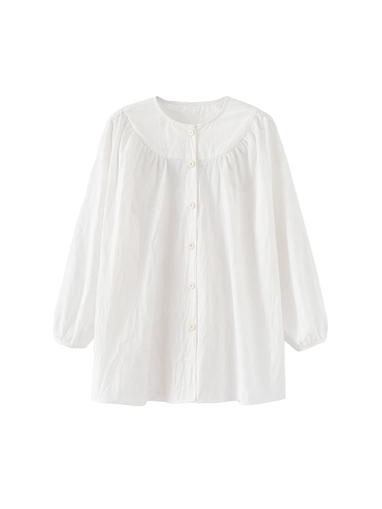 white WLD2184 XiTAO открытая блузка с низким вырезом на спине женская одежда круглый вырез шнурок белый дикий Джокер уличный стиль пуловер элегантный WLD2184 - Цвет: white WLD2184