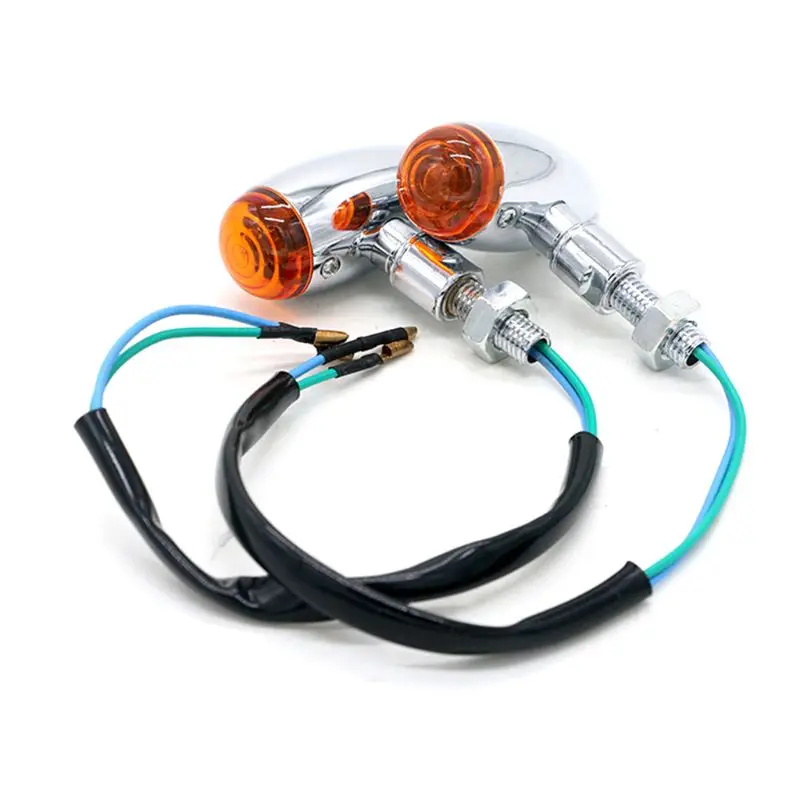 Motorcycle Bullet Turn Signal Indicator Light Lamp For Harley Chopper Cruiser Black accessory dorp shipping
