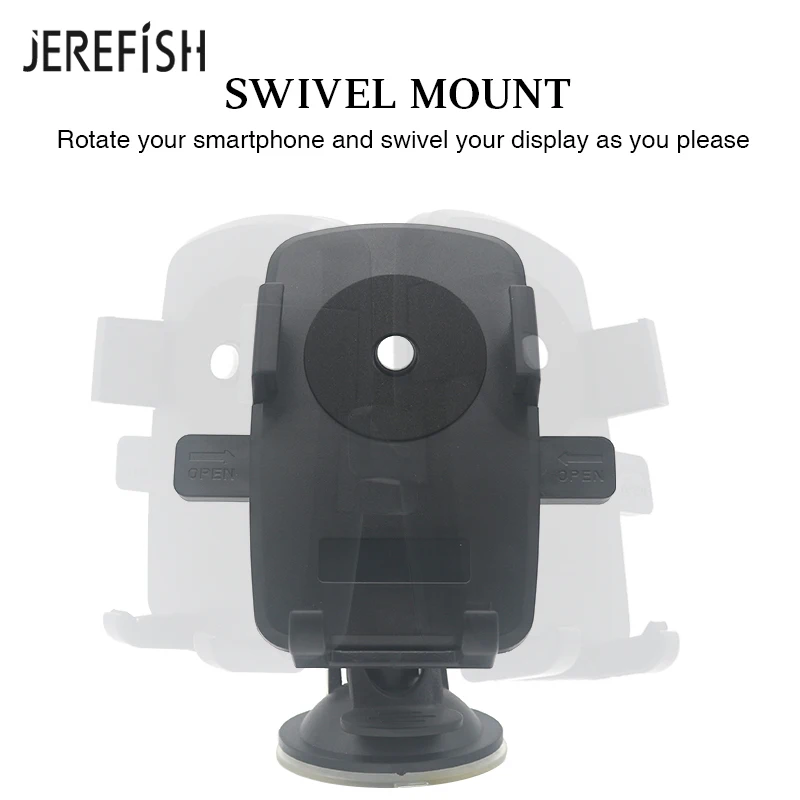 JEREFISH одно касание приборной панели присоска автомобильный держатель телефона с фиксированной базой лобовое стекло присоска крепление для iPhone X 8 6s samsung S7