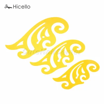 

3pcs/set French Curve Rulers 18/24/29cm Plastic Yellow for Tailor Designer Irregular Curves Professional Sewing Tools Hicello