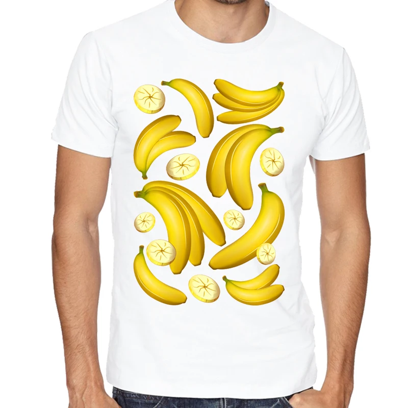 Buy Fashion short sleeve design Banana Fruity printed