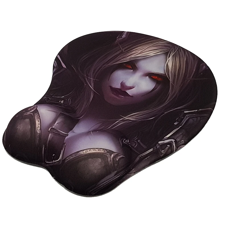 Sylvanas Sexy Big Soft Breast 3D Gaming Mouse Pad Sexy Wrist Rest H2.8cm mouse pad gaming mousepad wrist pad