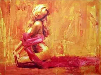 

New painted Art nude Oil Painting sexy charming lady Guaranteed