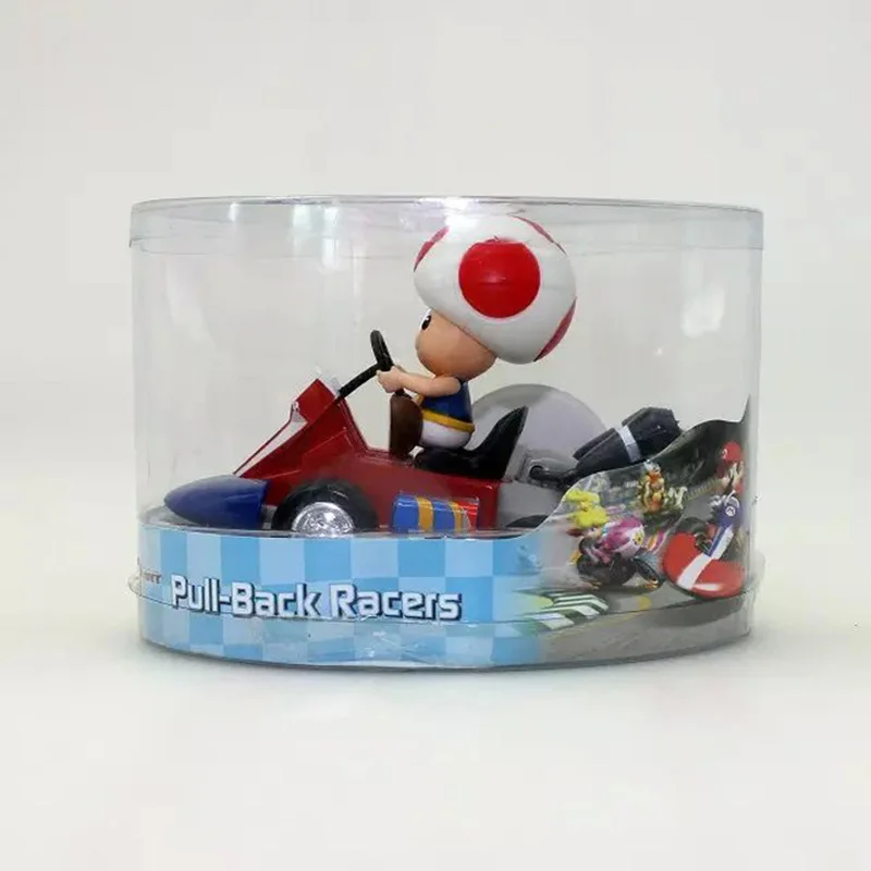 7Styles Super Mario Bros. Mario Pull Back Kart Racer Car Donkey Kong Luigi Yoshi Toad Princess Action Figures Toy For Kids Gift