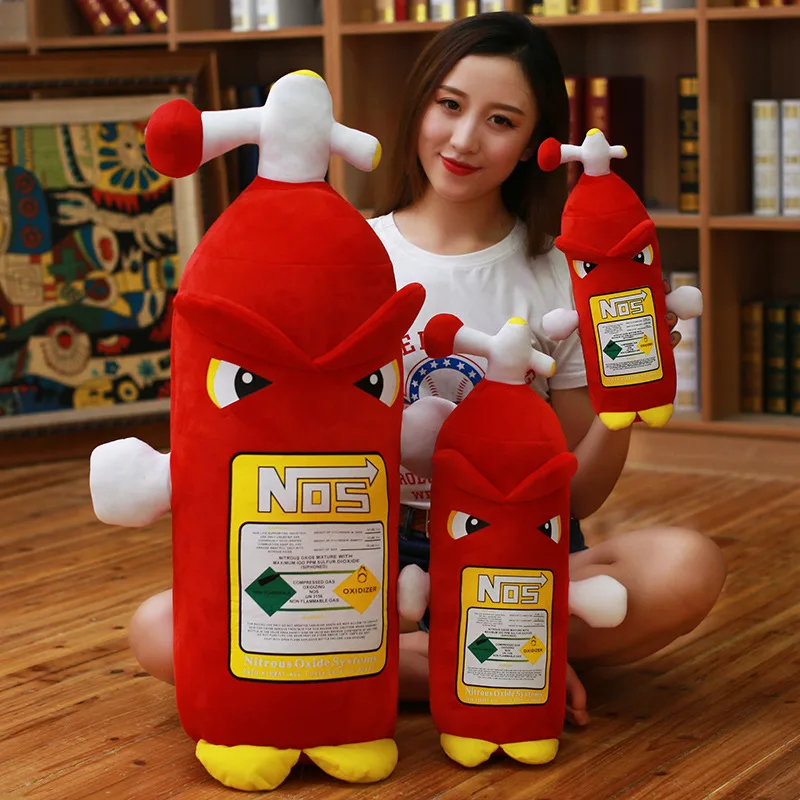 

Creative Plush Toy NOS Nitrous Oxide Bottle Pillow Simulation Fire Extinguisher Plush Toy Turbo JDM Cushion Headrest Backrest