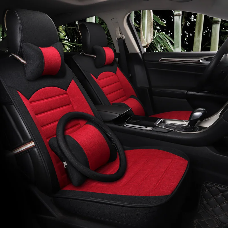 Льняные материалы автомобильные чехлы на сиденья для toyota volkswagen RAV4 skoda rapid Lexus ES IS LS