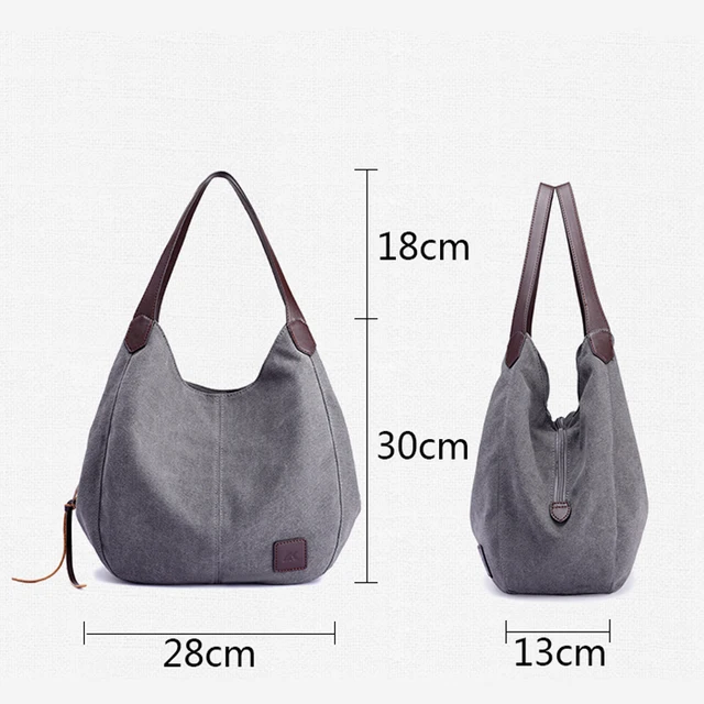 Single Shoulder Bags Vintage Women's Canvas Handbags High Quality 3