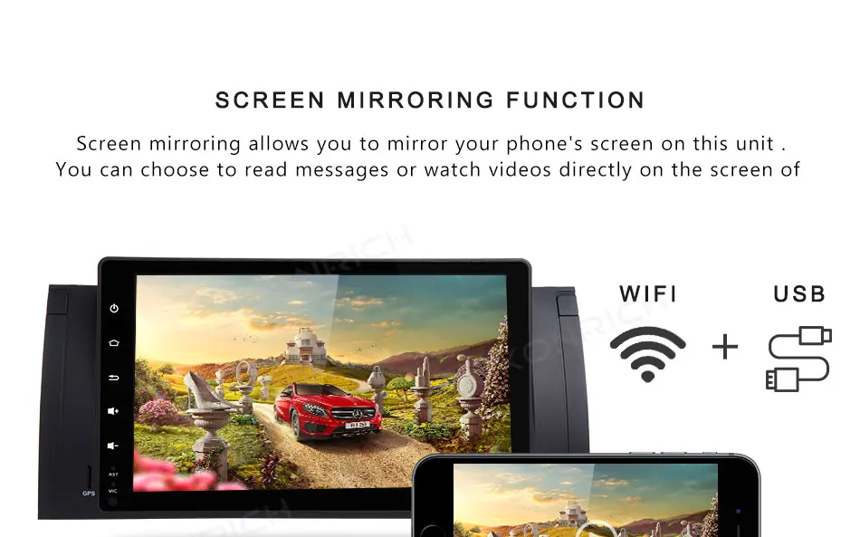 Cheap Xonrich Car Multimedia Player 1 Din Android 8.1 GPS Radio For BMW E39 BMW X5 E53 M5 2002-2007Navigation Stereo Head Unit Wifi 4G 4
