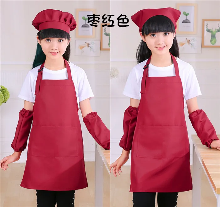  Children's apron set kindergarten children eat painting art advertising apron baking chef clothes w - 32969208923