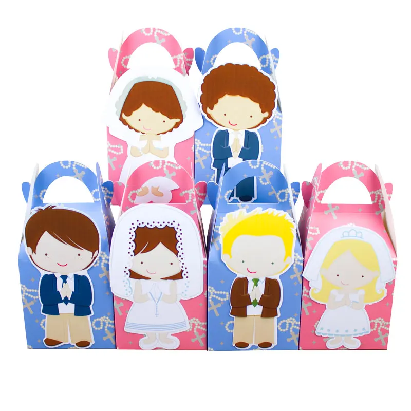 

First Communion Favor Box Candy Box Gift Box Cupcake Box Boy Kids Birthday Party Supplies Decoration Event Party Supplies
