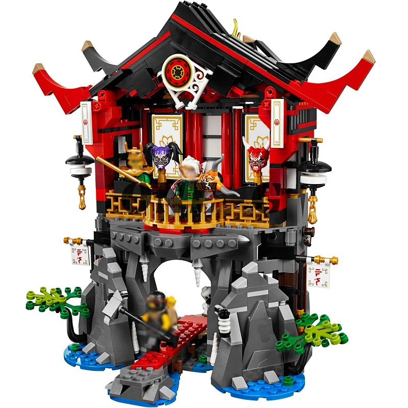 Совместимые legoinglys ninjago 70643 строительные блоки 06078 857 шт кирпичи храм воскресения