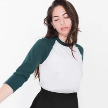 American Apparel женская футболка Лоскутное Тройник camisetas femininas ropa mujer camisetas mujer camisetas топы