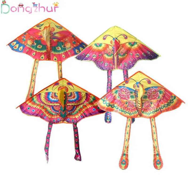 

1pcs Random Color Rainbow Butterfly Kite /30M Control Bar Line Outdoor Foldable Children's Kite Stunt Kite Surf Butterfly Kite