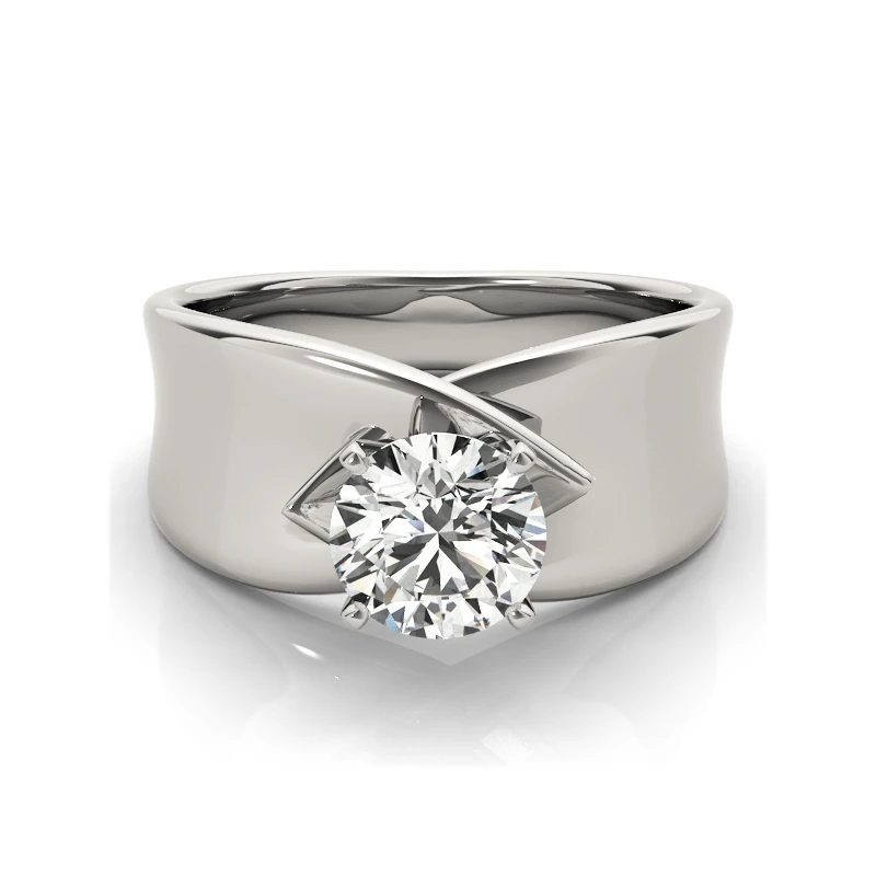 LESF классическое высококачественное циркониевое кольцо с круглой огранкой 925 пробы Серебряное Европейское обручальное кольцо для женщин ювелирные изделия