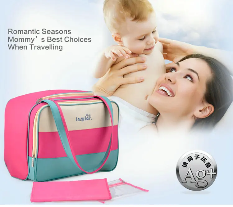 Большой Ёмкость Детские Пеленки сумки для мамы полосатый сумка Для женщин Дорожная сумка подгузников Baby Care сумка, Водонепроницаемый
