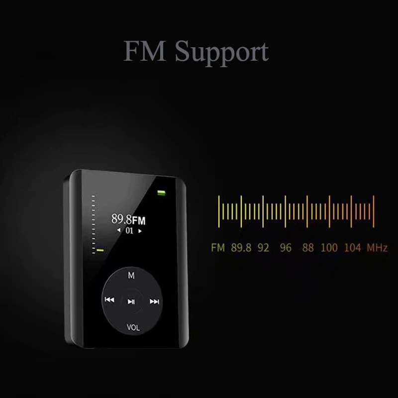 XIAOWU 2018 Новый мини мода MP3 музыкальный плеер 8 ГБ 1 &quotHiFi сенсорная кнопка Поддержка