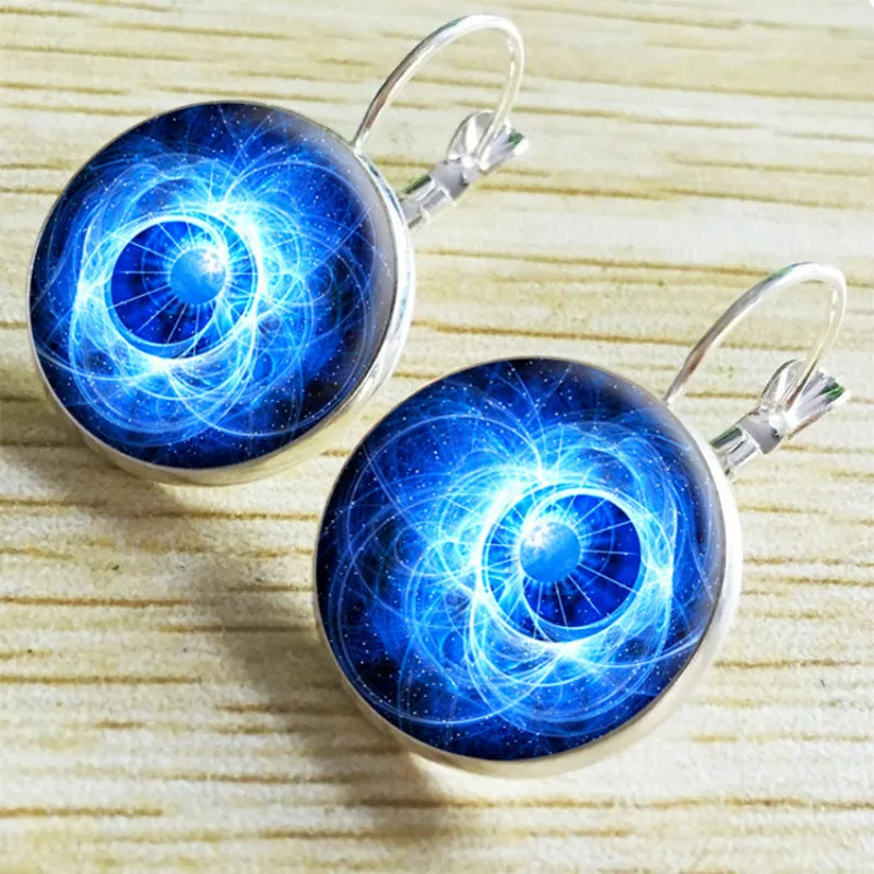 DANZE Blue Universe Galaxy Space висячие серьги креативная звезда и часы так много книг мало