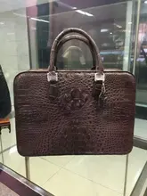 100% подлинная крокодиловой кожи портфель мужчины сумка для ноутбука, мужчины деловая сумка черный коричневый Большой Продвижение Продаж Со Скидкой