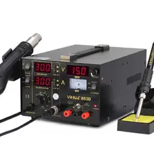 SMD/SMT паяльная станция горячего воздуха пистолет паяльник DC питание 3 в 1 сварочный аппарат паяльник YH-853D